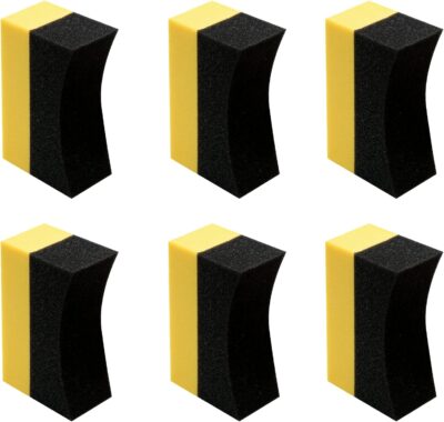 6 Pcs Tire Applicator Dressing Shine Sponge, Tire Dressing Applicator Pads, Color Polishing Sponge for Car Glass, Painted Steel & Porcelain - Image 5