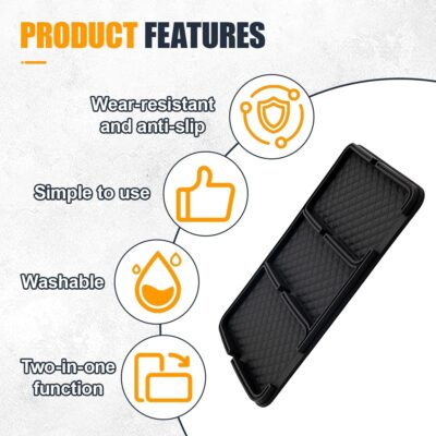 YoRise Car Dashboard Mat, Anti-Slip Strong Gripping Automotive Center Console Tray, Multifunctional Vehicle Interior Storage Holder Pad for Key, GPS, Sunglass, Smartphone(Ordinary) - Image 4