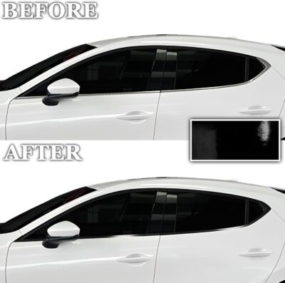 BOGAR TECH DESIGNS for Mazda 3 Hatchback 2019-2026 Side Window Chrome Delete – Precut Vinyl Trim Overlay, Gloss Black Blackout Appearance - Image 3
