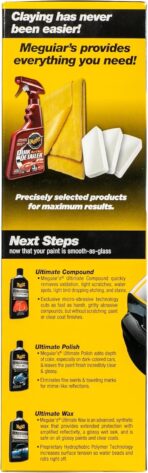 Meguiar's G191700 Smooth Surface Clay Kit, Safe and Easy Car Claying for Smooth as Glass Finish - Image 3