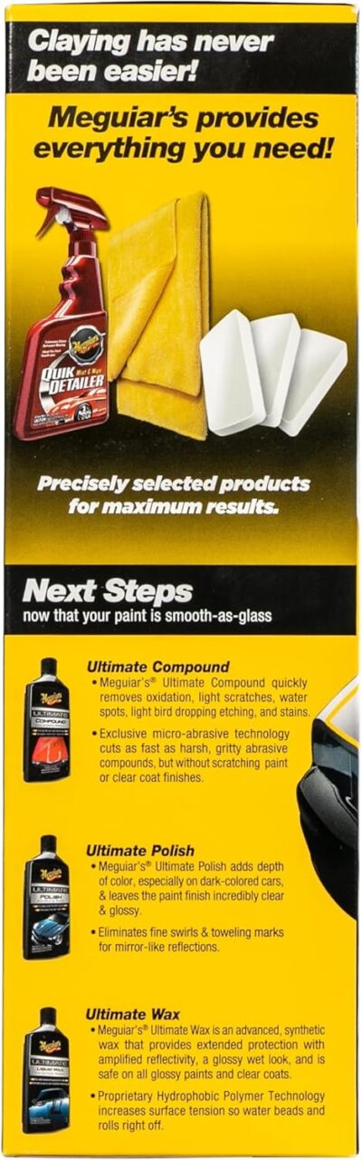 Meguiar's G191700 Smooth Surface Clay Kit, Safe and Easy Car Claying for Smooth as Glass Finish - Image 3