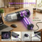 14.5KPA Computer Keyboard Vacuum Cleaner &110000RPM Electric Air Duster 3-in-1,Replaces Canned Air,for PC Tower & Car Laptop Sewing Machine Portable Keyboard Vac USB Desk Crumbs Dust Cleaners - Image 7
