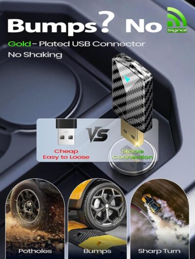 Mini Wireless CarPlay Adapter for iPhone & Android Auto (2026 Upgrade), No Delay, Fast & Stable Connection, Plug & Play, Converts Wired to Wireless Carplay Dongle for 2016+ Cars, USB-A/Type-C Port - Image 3