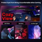 ZZA 32 Inch Gaming Monitor 160HZ,Curved Monitor 4k UHD(3840 * 2160P) VA Screen, 1500R Curved, Computer Moniter, Supports AMD Freesync, 120% sRGB, Built-in Wall Mountable Installs(HDMI 2.1/DP 1.4) - Image 6