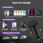 for iPhone 17 16 15 Car Charger Fast Charging, 40W Dual Port USB C Car Charger with 2Pack USB C Cable 3ft,Type C Car Adapter for iPhone 17 Air/ 17 16 15 Pro/Pro Max,iPad Pro,iPad Air 5/4/Mini-Black - Image 6
