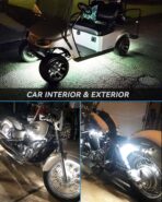 Keiurot 12V Led Light Strip 32CM Waterproof White Led Strip Lights for Cars Motorcycles Golf Cart Interior & Exterior Marine Boat 12V 5050 18SMD,Pack of 4 - Image 3