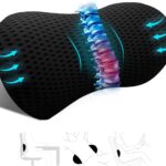 Lumbar Support Pillow Ergonomic Memory Foam Lumbar Pillow, Relieve Back Pain, CMFY Breathable & Detachable & Washable, Neo Cushion Lower Back Pillow for Office Chairs, Car Seats (Black)