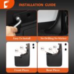 Upgraded Mud Flaps Fit for Ford F150 2026 2025 2024 2023 2022 2021, Mud Flaps for Pickup Trucks Splash Guard Compatible with 2025 Ford F150 Accessories, No Drilling Mud Gards Mudflaps, Set of 4 - Image 6