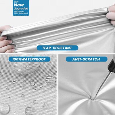 Tesla Model Y Waterproof SUV Car Cover - UV Protection All Weather Outdoor Dustproof Custom Fit with Storage Bag - Full Vehicle Protective Cover for Snow/Sun/Rain/Dust - Image 4