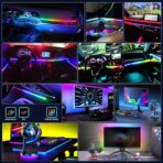 Interior Car Ambient Lighting Kit, 43.3 Inches RGB USB LED Ultrathin Acrylic Strip Lights Neon Accessories for Cars Truck SUV Center Console Dashboard with APP&Remote Control - Image 8