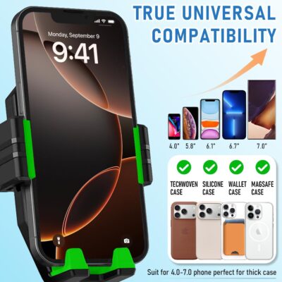Heavy Duty Phone Holder - Long Arm, Anti-Shake Suction Cup, Compatible with All Phones & Vehicles - Image 5