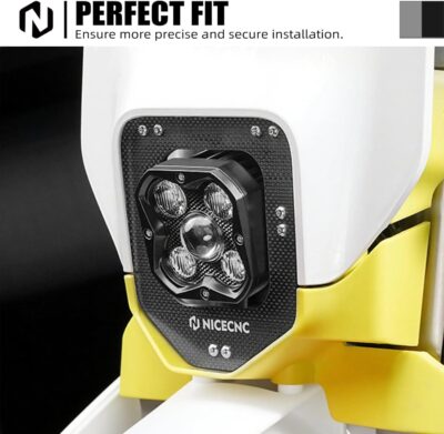 NICECNC LED Lamp Headlight Compatible with Husqvarna 150-501 TE/FE 2024-2025, Black - Image 2