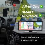 10.26 Inch Carplay Screen for Car, Compatible with Apple CarPlay & Android Auto, 4K Dash Cam & HD Backup Camera, Bluetooth, Navigation, Mirror Link, Voice Control, Carplay Tablet for Cars/Trucks - Image 3