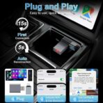 2 in 1 Wireless CarPlay and Android Auto Adapter 2025 for iPhone, Easy to Upgrade Wired CarPlay to Wireless, Mini Car Play Dongle with USB A/C for Apple iOS 10+ & Android 11+, For Cars 2016+, No Delay - Image 3