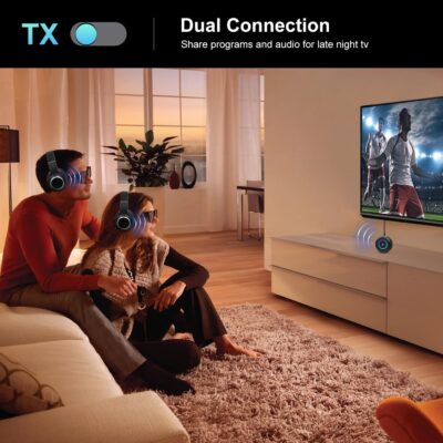 Giveet Bluetooth Transmitter for TV, 2-in-1 Bluetooth V5.3 Transmitter Receiver, Wireless AUX RCA Adapter for TV/Car/PC/MP3 Player/Home Theater/Switch, Low Latency, Pairs 2 Devices Simultaneously - Image 4