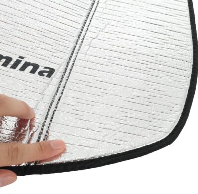 D-Lumina F150 Front Windshield Sun Shade - Compatible with Ford F-150 2021 2022 2023 2024 2025 - Foldable/Roll Up Car Window Heat Shield, Sunshade Protector - Image 8