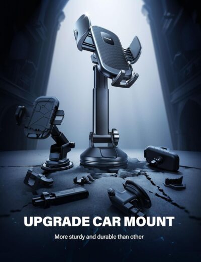 Lamicall Car Phone Mount - [Strongest Military-Grade Suction Cup] 360° Rotation Phone Holders for Your Car Quick Release Adjustable Phone Mount for Car Dashboard for iPhone 17 16 Pro Max Galaxy Truck - Image 6