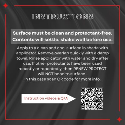 RENEW PROTECT Blak, Semipermanent Rich Black Tire & Trim Treatment, Mid to High Shine, Floor Mat- RV- Golf Cart, Motorcycle-Safe, Acrylic Ceramic-Hybrid Protectant, Wash-Proof, 5 min Dry-Seal 8oz - Image 9