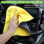 62'' Car Wash Brush with Long Handle Car Wash Mop Mitt Chenille Car Cleaning Kits Windshield Window Squeegee Car Duster Microfiber Towel Gloves for Cars RV SUV Truck 11PCS - Image 7