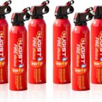 Ougist Small Portable Fire Extinguisher for Home and Kitchen, 21oz Each, 6-Pack, Water-Based Fire Extinguishers for Quick Emergency Response, Prevent Re-Ignition, Ideal for Vehicle and Camping, MSJ620