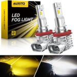 AUXITO H11 H8 H16 Switchback LED Fog Light Bulbs, 6500K White/3000K Amber Yellow, 6000LM 300% Brightness, Dual Color White Yellow Driving Fog Lights, Non-polarity, Pack of 2