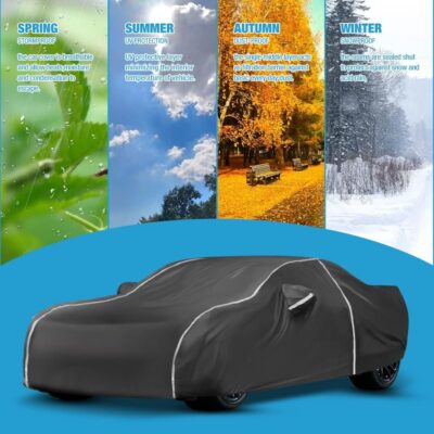 Waterproof Car Cover Compatible for Chevy Camaro 2010-2024 All Weather 6 Layers Full Car Cover with Storage Bag - Image 5
