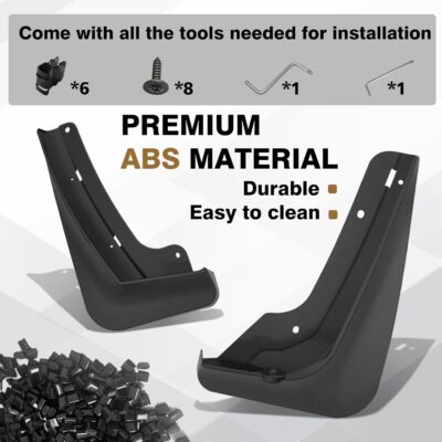 Muslogy Mud Flaps Splash Guards Compatible with 2025 2026 Chevrolet Equinox Accessories All Weather Fender Guard Mudguards Sediment Protection Front & Rear 4PCS Fit Equinox LT RS ACTIV(Won't Fit EV) - Image 3