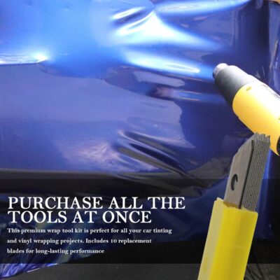 18PCS Window Tint Car Kit,Multi-Function Car Window Tint Kit Includes Scraper,Felt Scraper,Mini Vinyl Scrapers and Cutting Knife with Blade,Professtional Tints Kits for Cars - Image 7
