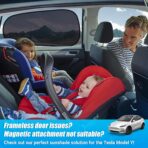 ZATOOTO Tesla Model Y Window Shades for Rear Window Sun Shade Semi Transparent Static Cling | Custom Fit 2020-2024 | 95% UV & Heat Block | Privacy Protection | No Adhesive, Tool-Free Install - Image 4