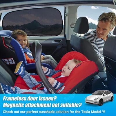 ZATOOTO Tesla Model Y Window Shades for Rear Window Sun Shade Semi Transparent Static Cling | Custom Fit 2020-2024 | 95% UV & Heat Block | Privacy Protection | No Adhesive, Tool-Free Install - Image 4