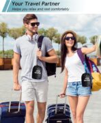 JefDiee Inflatable Foot Rest Pillow, Kids Airplane Bed, Adjustable 3 Layers Height Leg Rest Pillow, Airplane Travel Essentials Great for Office, Home, Trains, Cars - Image 6