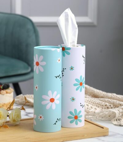 Car Tissue Holder with Facial Tissues Bulk - 4 PK Car Tissues Cylinder, Tissue Holder for Car, Travel Tissues for Car Cup Holder, Refill Car Tissue Box Round Container - Image 5