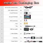 8 Pods Full Angle RGB LED Rock Lights for Truck Jeeps ATV UTV RZR Offroad Golf Cart SXS, Waterproof Multicolor Neon Underglow Kit with Bluetooth APP/RF Remote, 12Volt Underbody Lights - Image 7