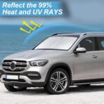 Sunshade Sun Shield for Mercedes-Benz C-Class W205 C250 C300 C400 SLK SLS CLA CLS CL-Class 2008-2023 2024 Window Shade Windshield Cover Sun Visor Protector Car Accessories Block UV Rays Heat - Image 5