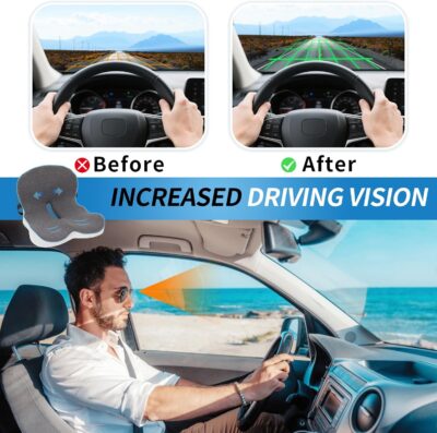 Memory Foam Buttocks Cushion for Office Chair Truck Driver Truck Seat Cushion Ergonomic Driver Seat Cushion with Lumbar Support & Sciatica Back Pain Relief, Car Seat Cushions for Driving - Image 7