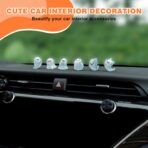 Luminous Ghost Car Dashboard Decor, 6PCS Fun Ghost Car Dash Decorations, Rear View Mirror Ornament, Interior Accessories for Home Office - Image 2