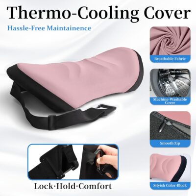 Lumbar Support Pillow for Office Chair - Lumbar Pillow for Car, Memory Foam Ergonomic Lumbar Support Pillow for Car Back Support for Office Chair Back Support Cushion - Image 3