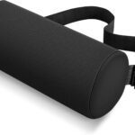 Lumbar Roll Support Pillow for Office Chair, Car, Gaming Chair, Memory Foam Back Cushion with Washable Cover for Relieving Back Pain & Improving Posture,Black
