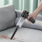 Cordless Handheld Car Vacuum Cleaner,Rechargeable Portable Lightweight Dust Blower,22000PA Powerful Suction Mini Vacuum Cleaner for Deep Cleaning of Home,Car and Pet Hair(Black-Gold) - Image 7