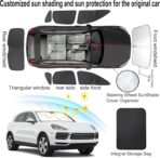 TINGLU Window Shades for Porsche Cayenne 2019-2025 Accessories Car Side Full Windows Rear Triangular Windshield Sun Shade Sun UV Rays & Privacy Protection for Camping,Napping&Relaxing 8PCS - Image 3