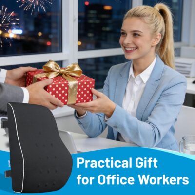 Lumbar Support Pillow for Office Chair, Office Home Essentials,Gifts for Mom,Dad, Back Support Pillow for Car, Chair Cushions,Back Pain Relief Improve Posture,Mesh Cover Double Adjustable Straps - Image 9