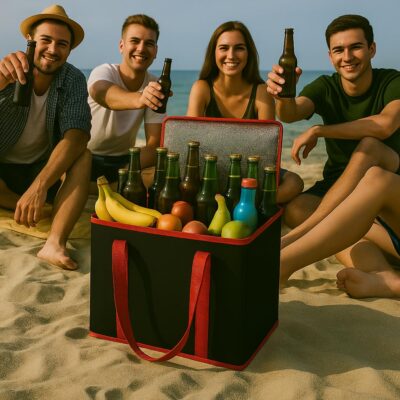 musbus 2Pk Trunk Organizer for Car Insulated Reusable Grocery Bags, Collapsible Cooler Bag for Groceries, Heavy Duty Large Insulated Bag (Large, Charcoal Black) - Image 2