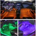 LEDGlow 6pc Flexible Million Color Multi-Color LED Interior Footwell Underdash Neon Lighting Kit for Cars & Trucks - 15 Solid Colors - 10 Unique Patterns - Music Mode - Includes Control Box & Remote - Image 4