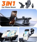 TORRAS Ultra-Durable Phone Holders for Your Car【96+LBS Strongest Suction】 Car Phone Holder Mount, Safety Certs Cell Phone Car Mount Truck for Dashboard Windshield Vent for iPhone 17 16 15 14 Pro Max - Image 9