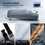 Waterproof Impreza Hatchback（2000-2026 Car Cover with Breathable Vents, [2026 Upgrade] Premium Covers with Cotton Liner and Zipper Door,Sun Rain Snow Dust Uv Protection.(Gift with Towel) - Image 5