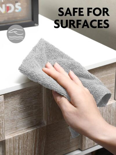 Fantasticlean Microfiber Cleaning Cloth Roll -75 Pack, Tear Away Microfiber Towels, 12" x 12", Reusable, Washable, Scratch Free, Ultra Absorbent Dishcloth for All-Around Cleaning Supplies (Grey) - Image 4