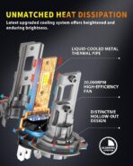 Latest H7/H7LL Bulbs, 50,000LM 900% Brightness, 6500K White Super Bright, 1:1 Halogen Size, 6500 Cool White H7 Fog Lights, No Adapter Required, Easy Install, Non-Polarity, Pack of 2 - Image 6