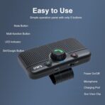 1Mii Bluetooth 5.3 Car Speaker, Handsfree Bluetooth Speakerphone for Cell Phone, Motion Auto On, Support Voice Assistant for Android and iOS, Wireless Audio Car Kit with Visor Clip - Image 7