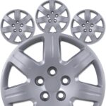 16" Silver Lacquer Hubcaps for 2006-2011 Honda Civic Steel Wheels - Set of 4, Bolt-on Design Wheel Rim Covers, ABS & PC Material, 16-Inch 4-Pack