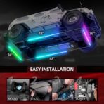 OPT7 Aura DreamColor Underglow Chasing Light Kit with APP & Remote Control, 4 PCS Flexible RGBIC LED Strips, 12V Neon Accent Underbody Lights for Car Truck RV, Multi Color Music Mode, Easter Gifts - Image 5